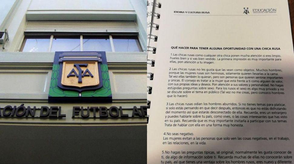 El INADI citariacutea a dirigentes de la AFA por el poleacutemico manual de seduccioacuten