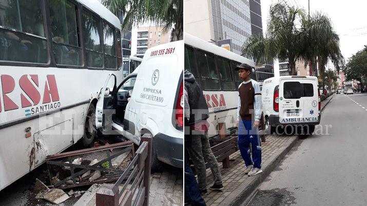 Camioneta se estrelloacute contra un colectivo y causoacute un caos vehicular