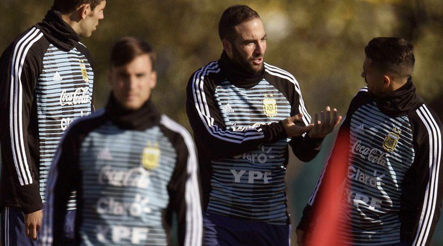 Gonzalo Higuaiacuten se sumoacute a los entrenamientos de la seleccioacuten