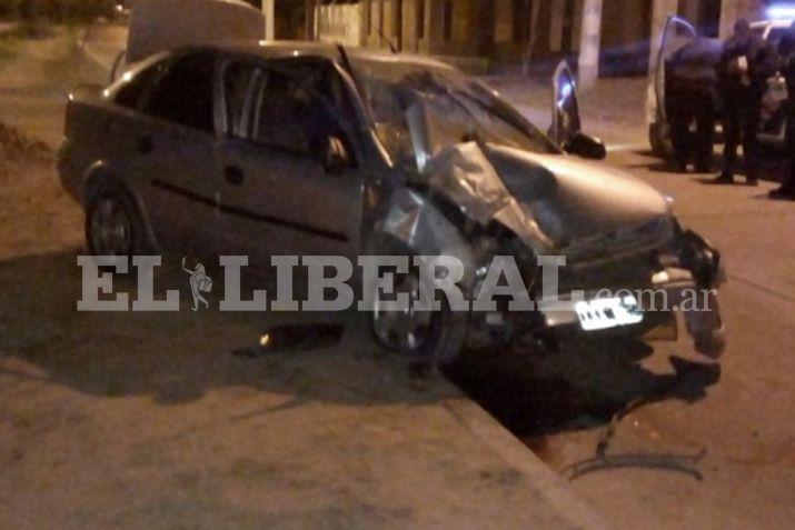 El auto terminó con daños materiales de consideración