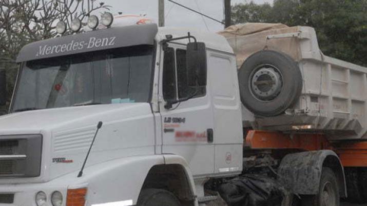 El camión fue retenido