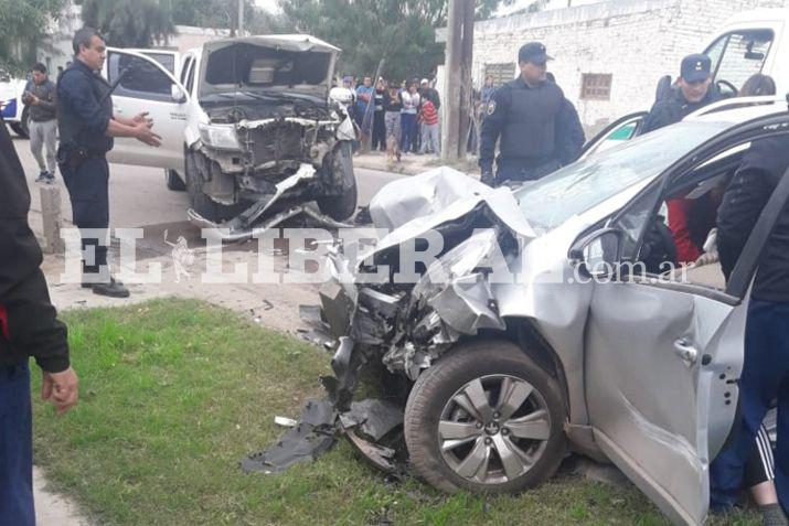 El accidente se produjo en calles Den Funes y Daniel Prado