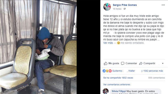 Noble gesto de colectivero recorre las redes sociales