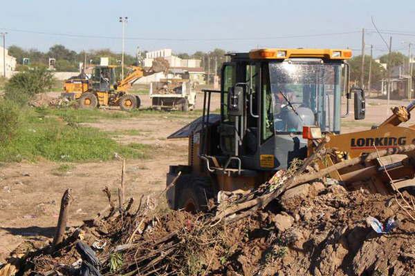 La comuna realizoacute un operativo de limpieza en terrenos del barrio Vinalar