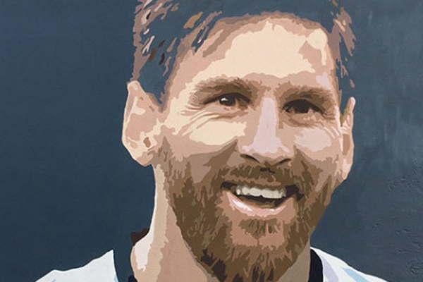 Messi tiene otro mural en Balcarce