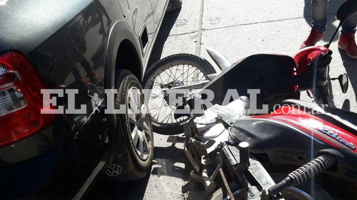 Dos heridos por un accidente en pleno centro de Loreto
