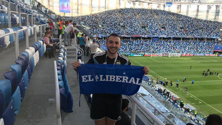 EL LIBERAL y los santiaguentildeos en la cancha para alentar a la Argentina