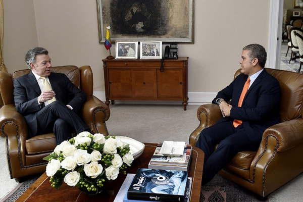 Colombia- Santos se reunioacute con Ivaacuten Duque 