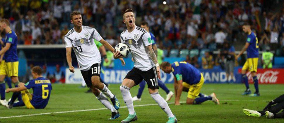 VIDEO  Alemania ganoacute sobre el final y se acomodoacute de cara a los octavos