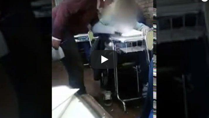 Video  Indignacioacuten por un docente que manoseoacute e insultoacute a un alumno
