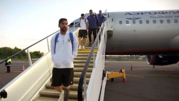 Asiacute llegoacute la Seleccioacuten a Bronnitsy tras el gran triunfo ante Nigeria