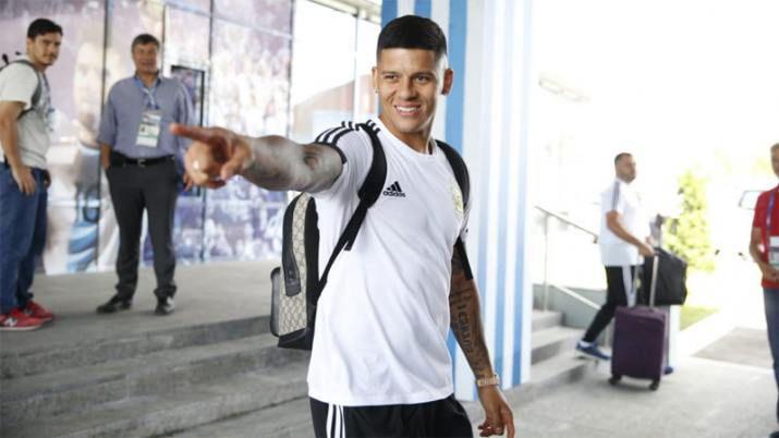 Argentina llegoacute a Kazaacuten y ya concentra para el partido ante Francia