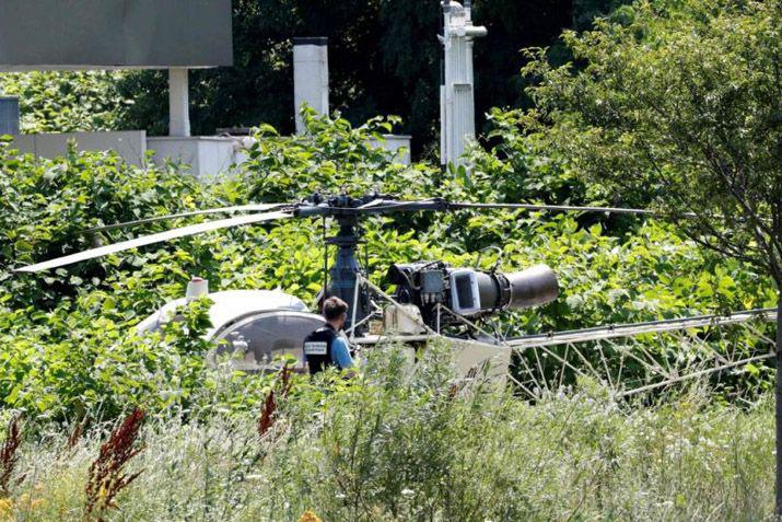 El helicóptero fue encontrado abandonado a unos 60 kilómetros de la crcel