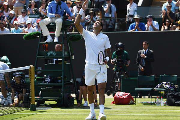 Del Potro avanza con firmeza en Wimbledon  