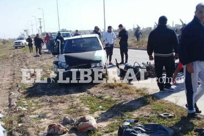 El siniestro vial generó un amplio operativo policial