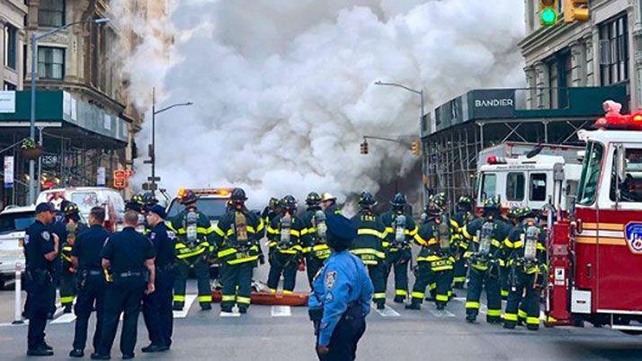 Video  Preocupacioacuten y paacutenico por un explosioacuten en pleno centro de Manhattan