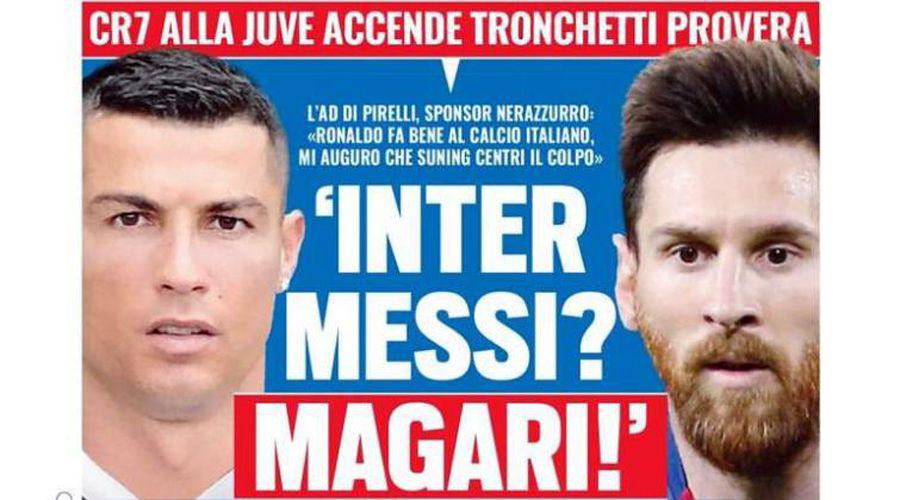 Tuttosport- iquestMessi al Inter de Milaacuten Quizaacute