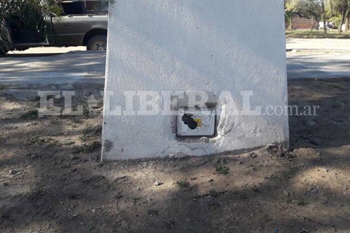 Uno de los sectores afectados en el Paseo Sarmiento fue el sistema eléctrico