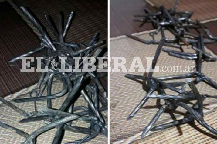 Los clavos miguelitos fueron secuestrados por las autoridades de la Comisaría 43