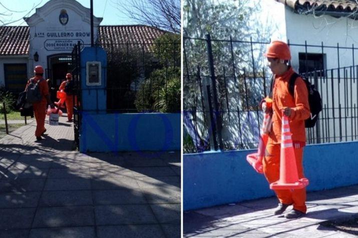 La cuadrilla para reparar el desperfecto llegó luego de que se produjera el accidente