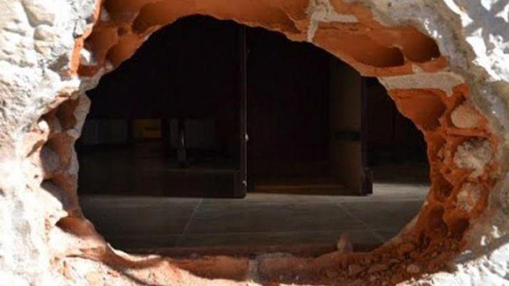 Realizó un boquete en la pared