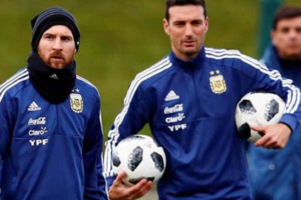 Scaloni y la ausencia de Messi 