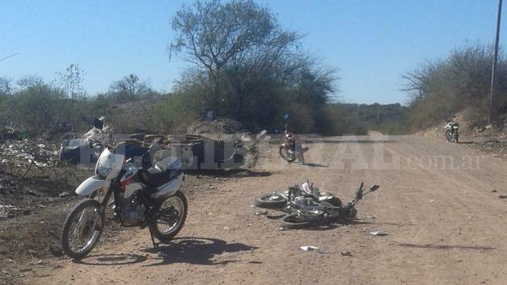 Padre e hija protagonizaron un accidente de motos entre siacute