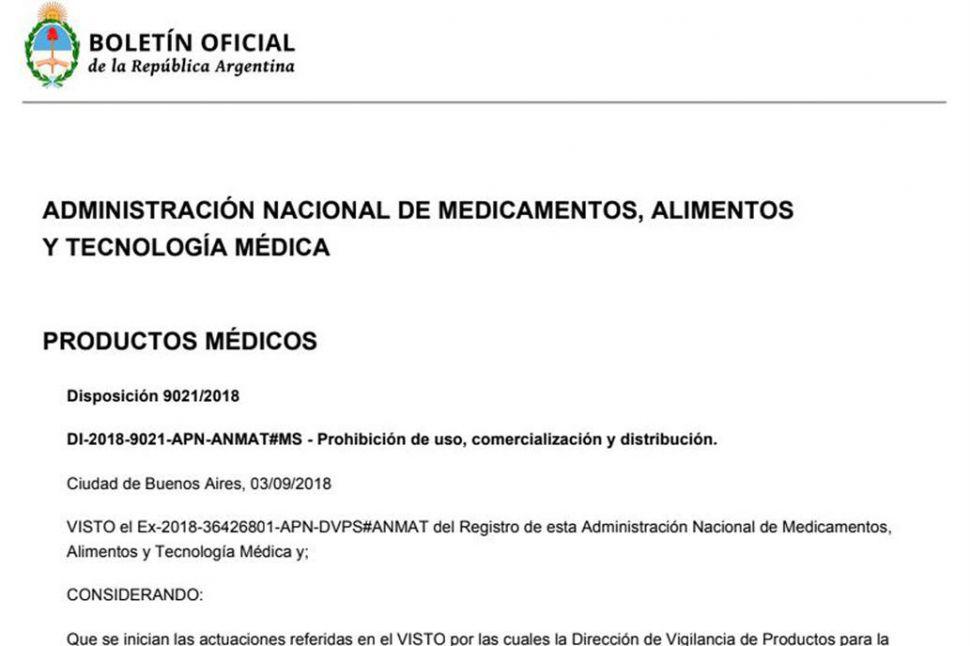 La disposición fue publicada en el Boletín Oficial