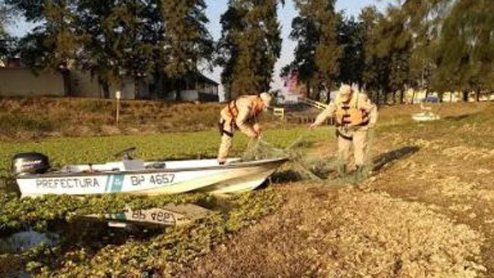 Secuestran redes agalleras en el embalse Riacuteo Hondo