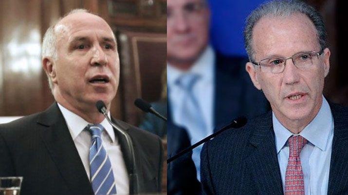 Lorenzetti (a la izq) cuestionado por Carrió deja la presidencia de la Corte Suprema a  Carlos Rosenkrantz (der)