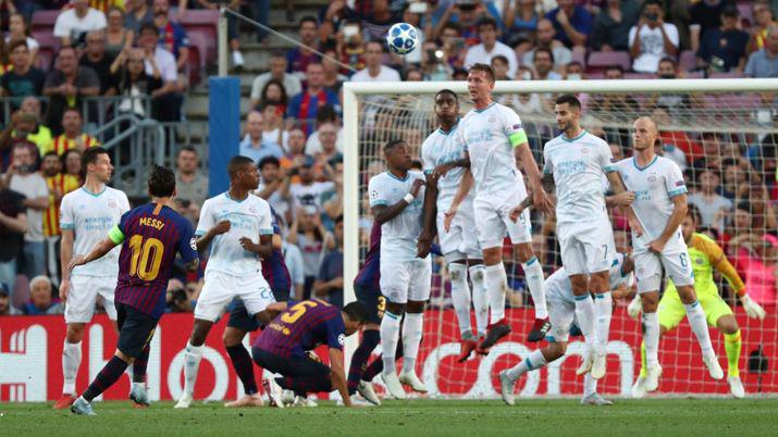 EN VIVO  Con un triplete de Messi Barcelona gana 4 a 0 al PSV