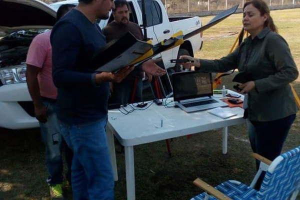 Realizan relevamiento catastral en Lavalle con la utilizacioacuten de un drone