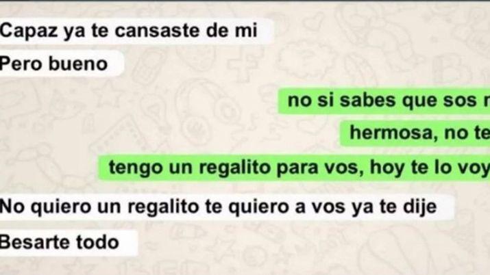 Los mensajes que intercambiaron