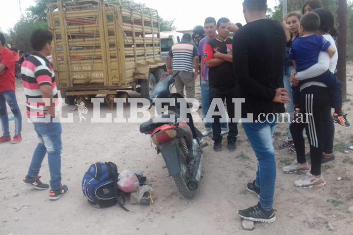 El accidente se produjo en el barrio El Pedregal de la localidad de Choya