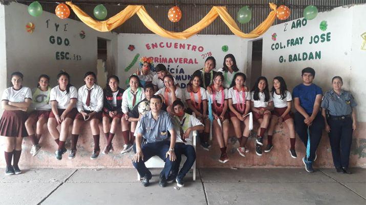 Importante actividad entre las fuerzas policiales y un colegio de Monte Quemado