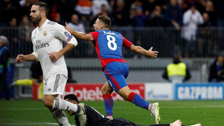 Real Madrid no pudo con CSKA Mosc y perdió 1 a 0