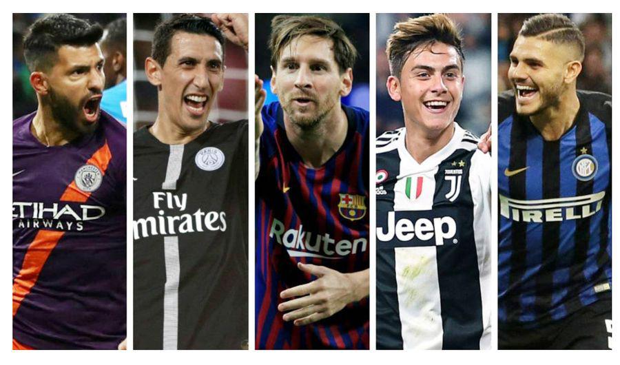 Nueve goles argentinos en Champions League