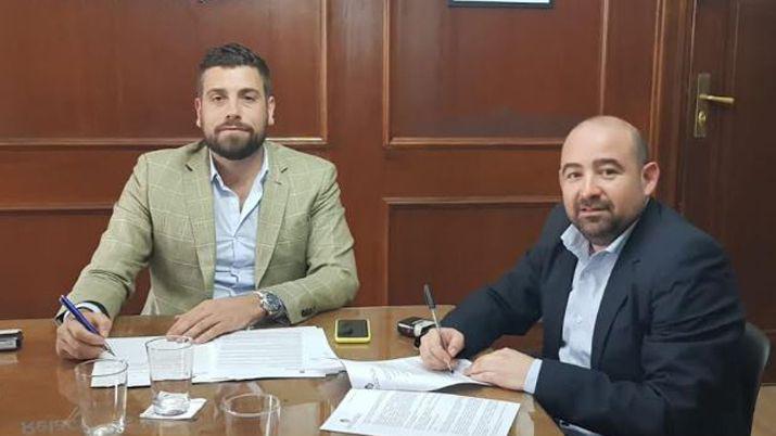 Mirolo firmó un convenio con funcionarios de Nación