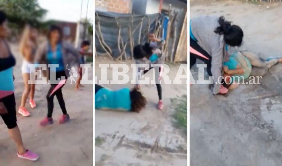 Salvaje pelea de mujeres en el barrio La Catoacutelica