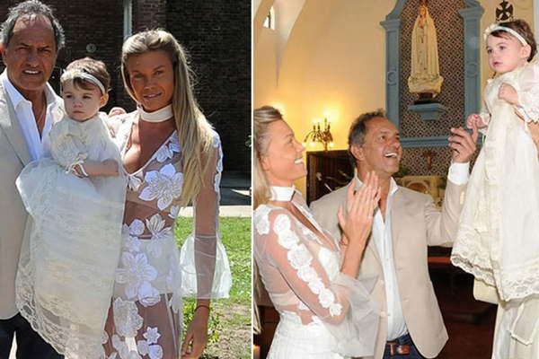 Scioli se presentoacute como familia con Gisela Berger 