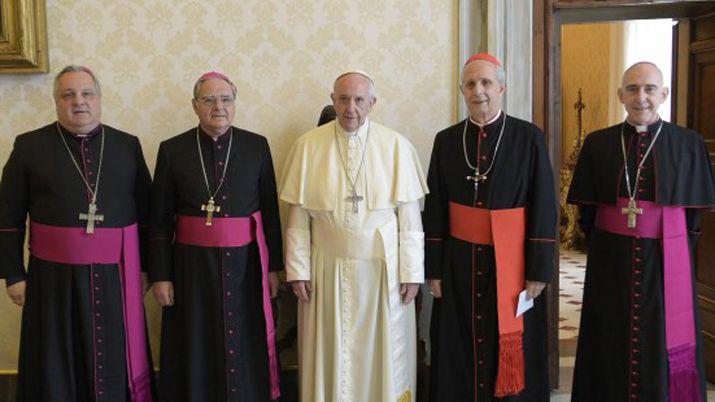 Las m�ximas autoridades de la Iglesia argentina con el Papa Francisco en el Vaticano
