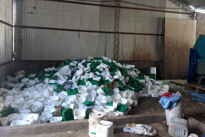 El centro de acopio transitorio de envases vacíos de agroquímicos fue detectado en  Quimilí
