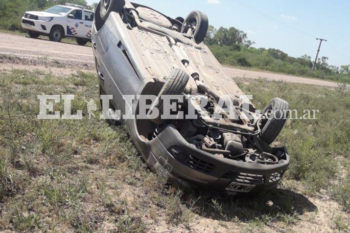 El automóvil terminó sobre una de las banquinas de la Ruta Provincial N 31