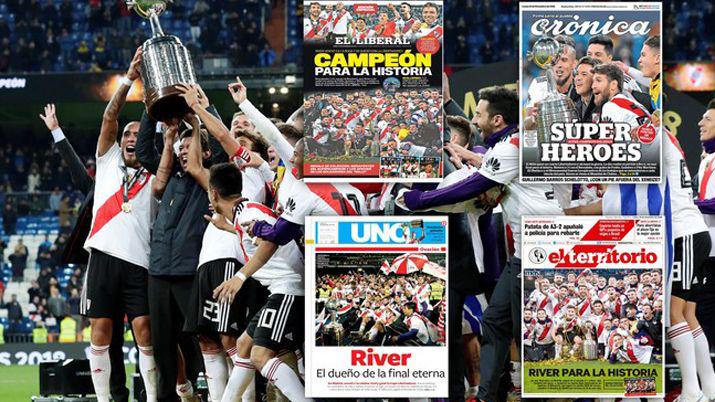 El portal deportivo Olé destacó la tapa de EL LIBERAL entre los principales medios gr�ficos de la Nación que reflejaron la victoria de River Plate