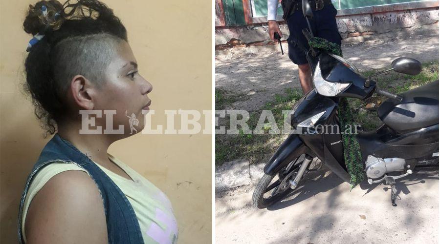 Atrapan in fraganti a una joven cuando escapaba robando una moto