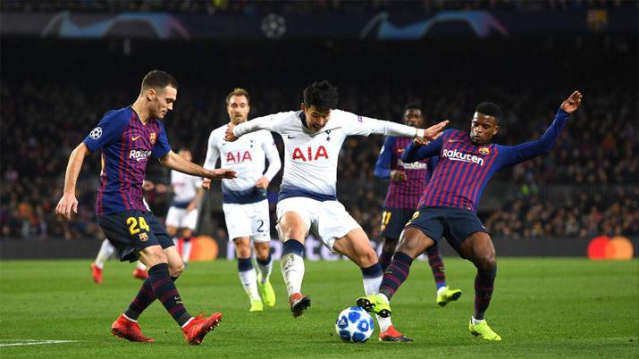 Tottenham empatoacute con el Barcelona y se metioacute en octavos