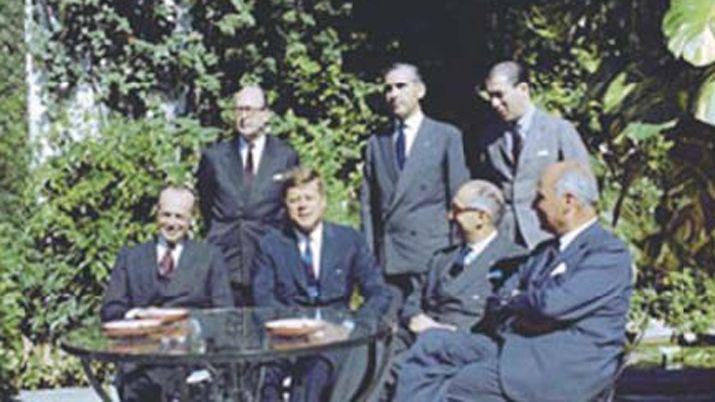 Los presidentes Kennedy y Frondizi en Estados Unidos