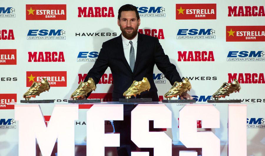 Messi recibioacute su quinta Bota de Oro