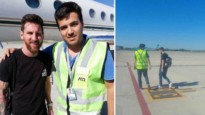 Messi llegoacute en avioacuten privado a festejar las Fiestas en familia