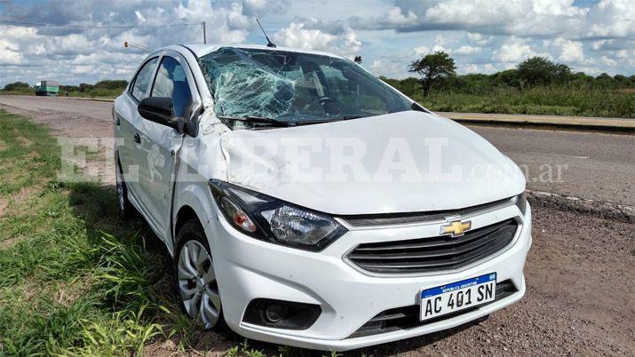 Santafesino volcoacute cerca de Bandera y se salvoacute de milagro